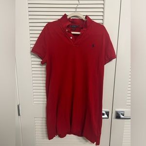 Red Mesh Mini Polo Dress ❣️